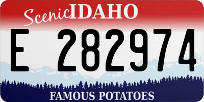 ID license plate E282974
