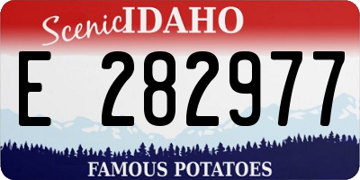 ID license plate E282977