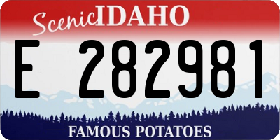 ID license plate E282981