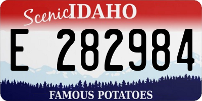 ID license plate E282984