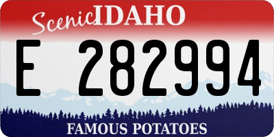 ID license plate E282994