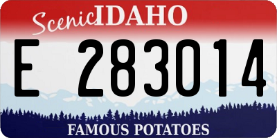 ID license plate E283014