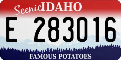 ID license plate E283016