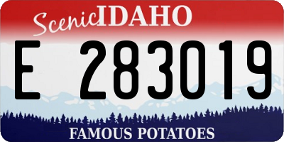 ID license plate E283019