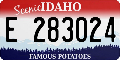 ID license plate E283024