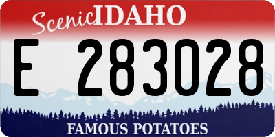 ID license plate E283028