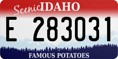 ID license plate E283031
