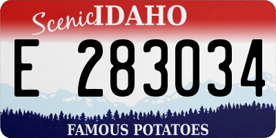 ID license plate E283034
