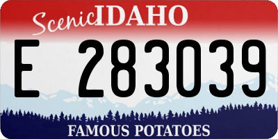 ID license plate E283039