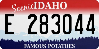 ID license plate E283044