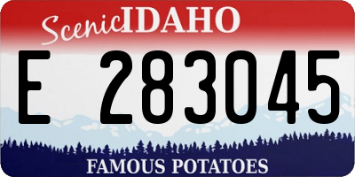 ID license plate E283045