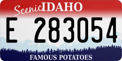 ID license plate E283054