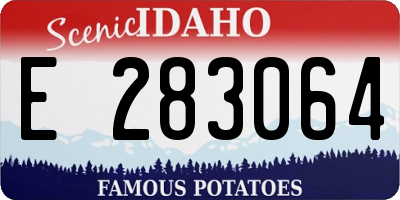ID license plate E283064