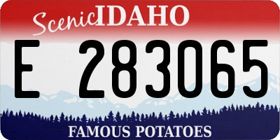 ID license plate E283065