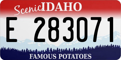 ID license plate E283071