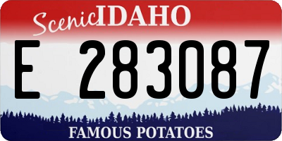 ID license plate E283087