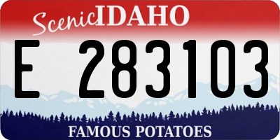 ID license plate E283103
