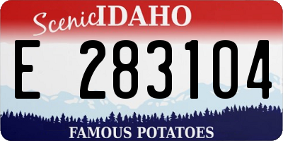 ID license plate E283104