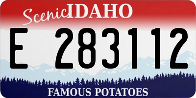 ID license plate E283112