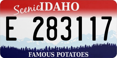 ID license plate E283117