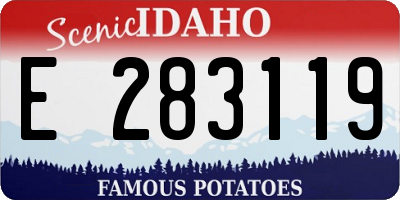ID license plate E283119