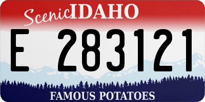 ID license plate E283121