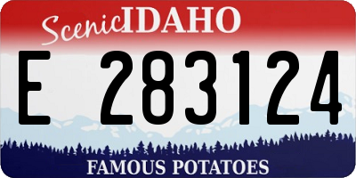 ID license plate E283124