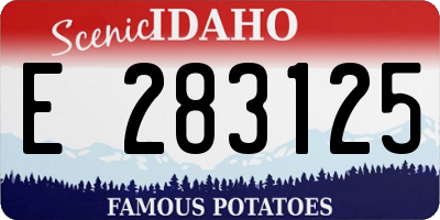 ID license plate E283125