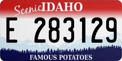 ID license plate E283129