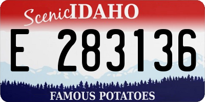ID license plate E283136