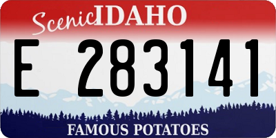ID license plate E283141