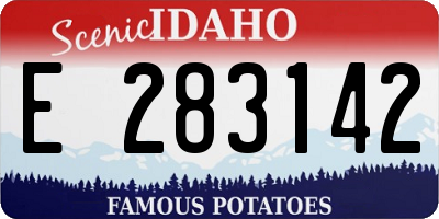 ID license plate E283142