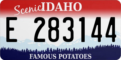 ID license plate E283144