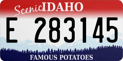 ID license plate E283145