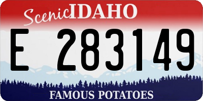 ID license plate E283149