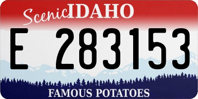 ID license plate E283153