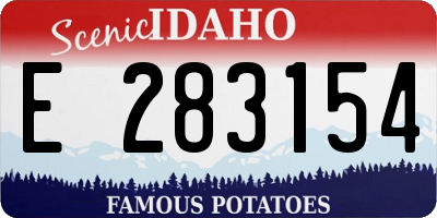 ID license plate E283154