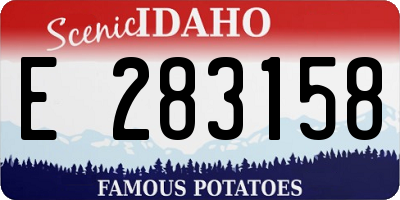 ID license plate E283158