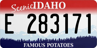 ID license plate E283171