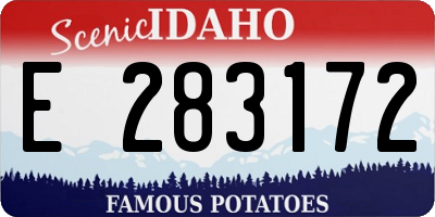 ID license plate E283172
