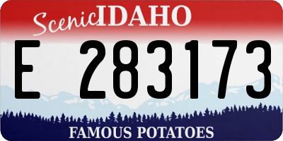 ID license plate E283173