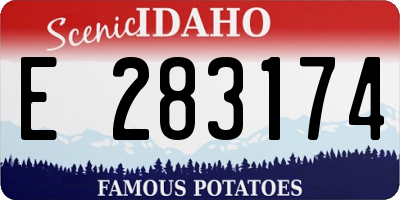 ID license plate E283174