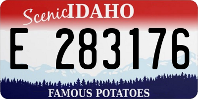 ID license plate E283176