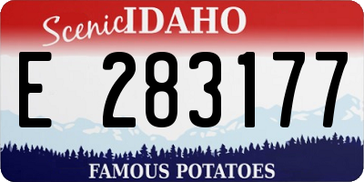 ID license plate E283177