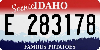ID license plate E283178