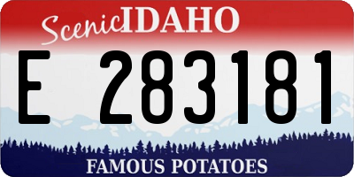ID license plate E283181