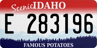 ID license plate E283196
