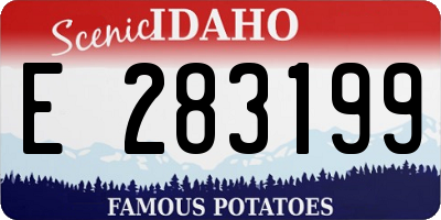 ID license plate E283199