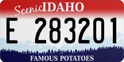 ID license plate E283201