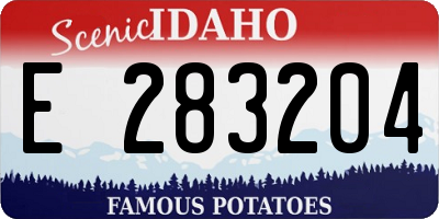 ID license plate E283204
